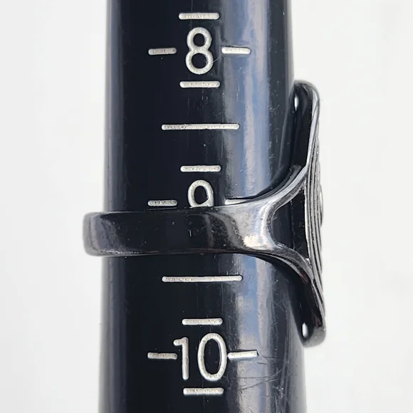 Premier Designs "Groovy" black hematite coated fashion ring size 9 - Picture 11 of 13